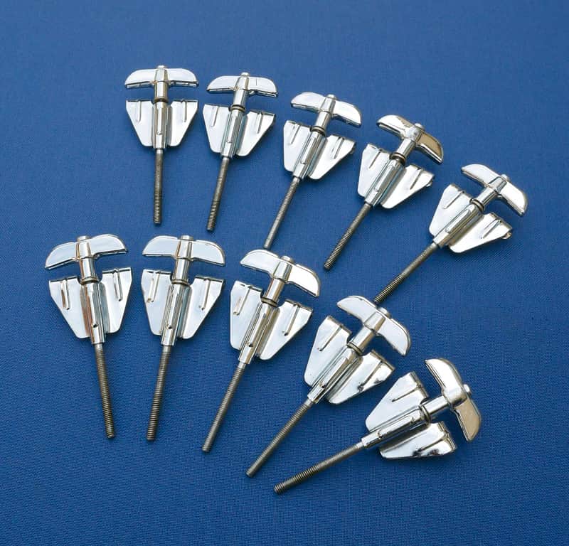 Rogers T-rods Tension Rods Claws Clawhoos Bass Drum Lot of 10 Vintage image 1