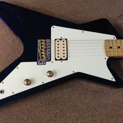 80’s Cimar/Ibanez V Shape Electric Guitar, Blue, Humbuckers, Maple, Your First? image 1