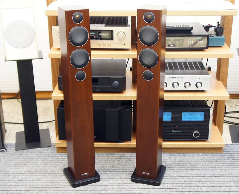 Monitor Audio Radius 270 Slim Floorstanding Speakers (New - In Box) - Walnut image 1