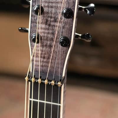 Beard Legacy-E HipShot DoubleShot Square Neck Resonator Guitar - Black Ice 2-Tone Custom Horse Chestnut with Hardshell Case image 5