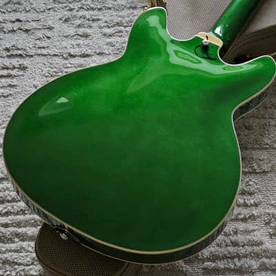 Hagstrom VIKDLXCUS-EDG Viking Deluxe Limited Edition Semi-Hollow 2010s - Emerald Green image 12