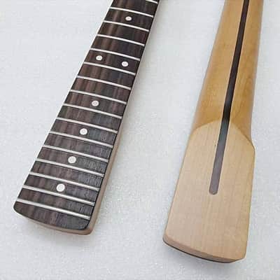 Roasted Maple Wood Matte Finish Strat Style Guitar Neck, Rosewood 22 Frets Fingerboard image 3