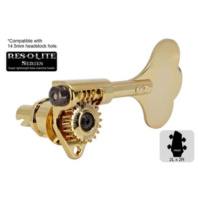 GOTOH GRL510C-9 Res-o-Lite Open Gear Bass Tuner Clover, Gold, 2L x 2R image 1