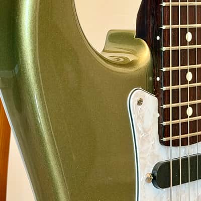 Fender  Stratocaster  2021 - Jade Pearl Metallic HSS EMG Kirk Hammett Pickguard image 5