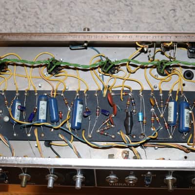 Vintage 1965 Fender Blackface Tremolux Tube Amp Chassis Project image 7