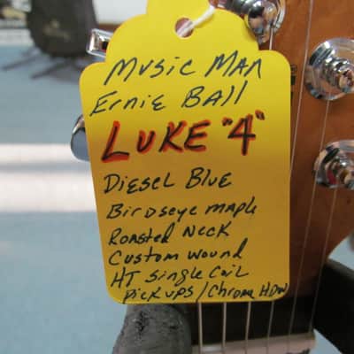 Ernie Ball Music Man Luke 4 Electric Guitar Diesel Blue w/ Case *** BRAND NEW - FULL WARRANTY *** image 2