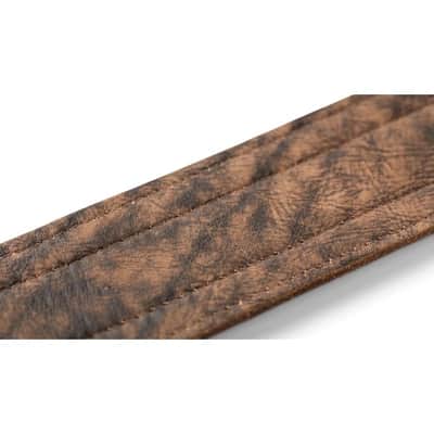 Taylor Element Distressed Leather Guitar Strap - Dark Brown 3" image 7