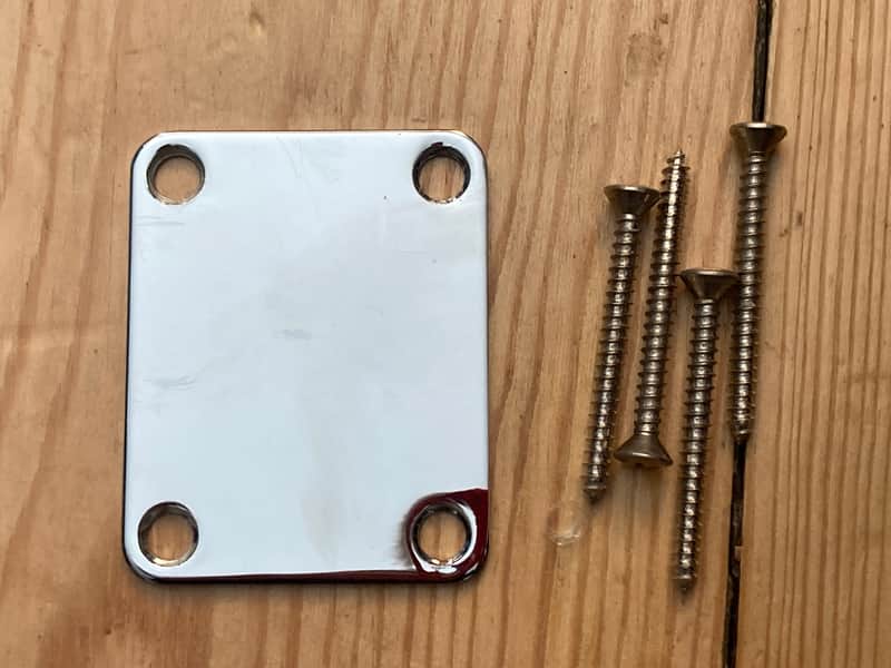 Fender Jazz Bass Guitar Neck Plate 2002 Mexico Mexican MIM image 1