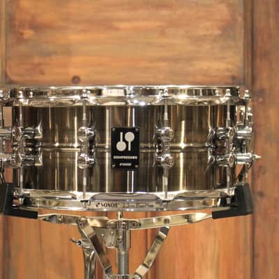 Sonor Kompressor 14x6.5 Black Nickel Plated Brass Snare Drum - New! image 1