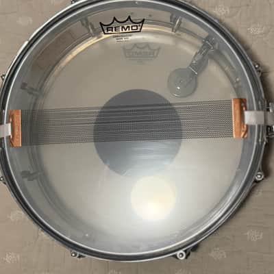 Rogers Fullerton Era 5 x 14 Powertone Chrome over Brass COB snare; Super clean! image 7