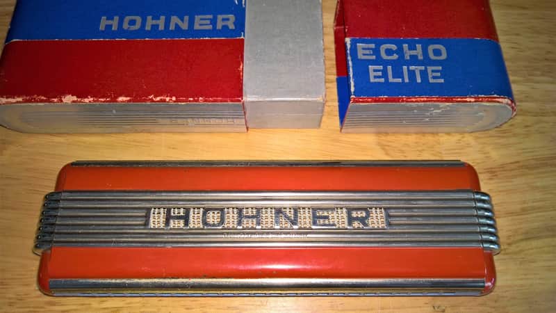 Hohner ECHO ELITE 1930s Chrome/Red/Blue image 1