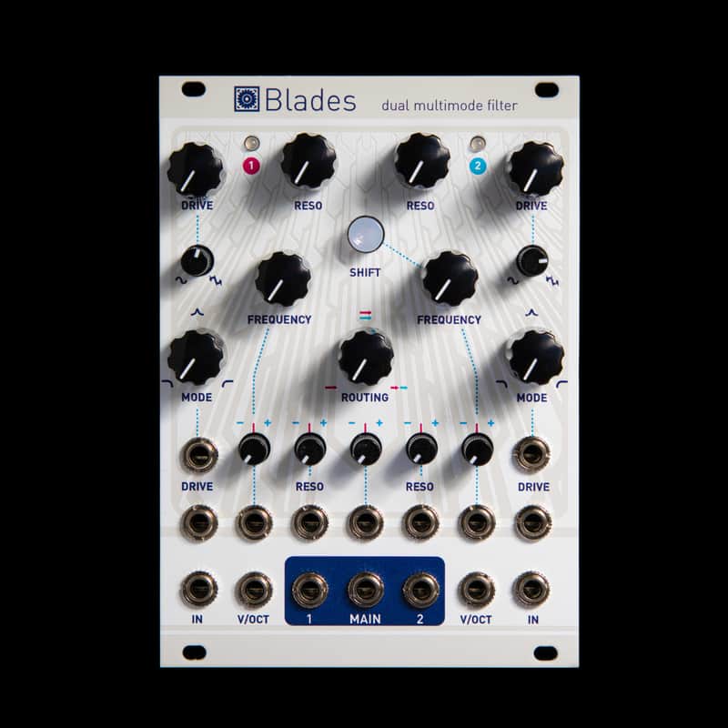 Mutable Instruments Blades Eurorack Dual Multimode Filter Clone Module (White Aluminum) image 1
