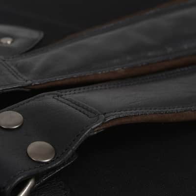 Harvest Fine Leather Black Buffalo & Canvas Electric Bass Guitar Gig Bag image 10