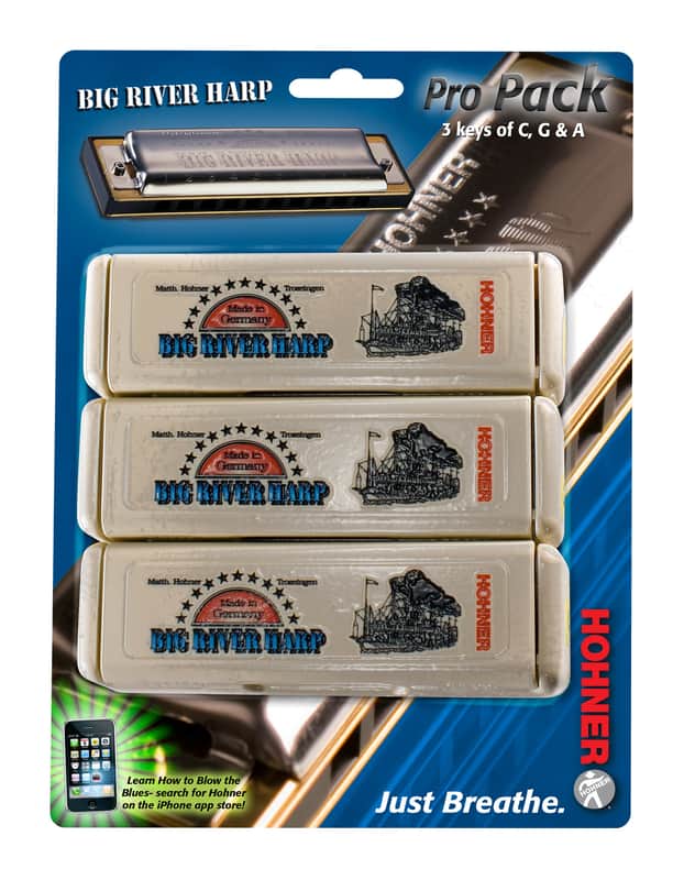 Hohner 3P590BX Big River Harp Pro Pack image 1