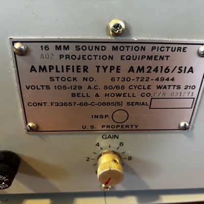 Bell & Howell Krinard AM-2416 Military Amplifier 6550 tubes - Gray image 8