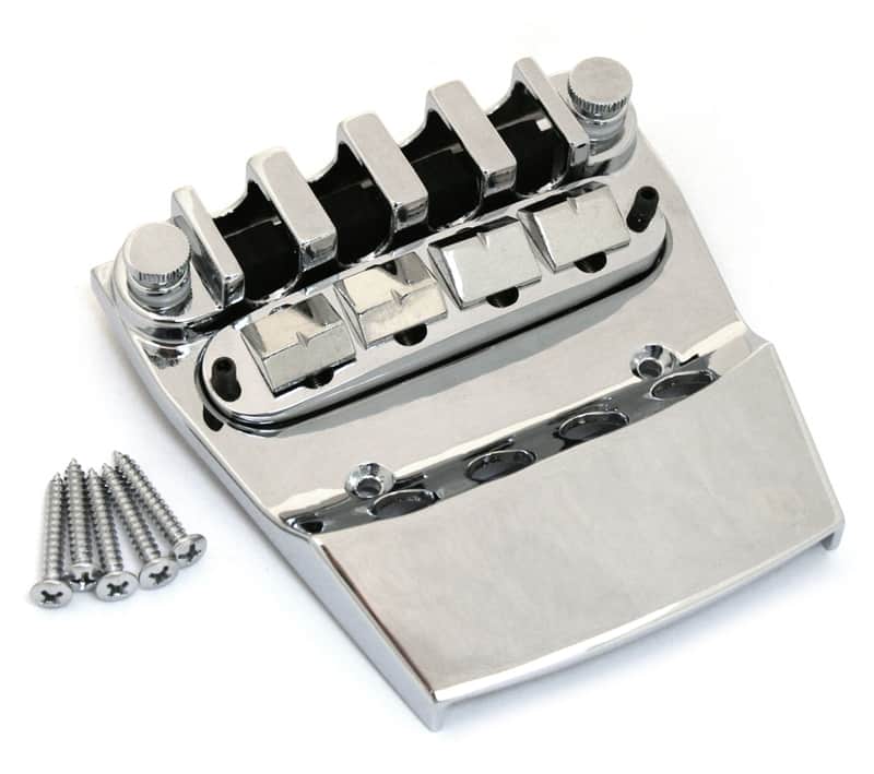 Allparts Chrome Vintage Style Bass Bridge For Ric® Rickenbacker® 4001/4003® BB-0316-010 image 1
