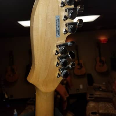 RARE Langcaster Swamp Kauri Wood Custom Electric Guitar by Joh Lang w/ Prehistoric Bird in Wood image 3