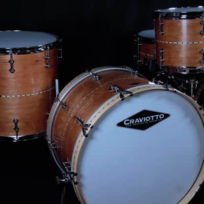 Craviotto Cherry With Maple Inlay 4 Piece Shell Pack image 1
