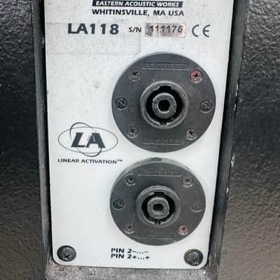 EAW LA118 18" Subwoofers – PAIR - with 2 Dollies - Tested & Working #7 & 8 image 7