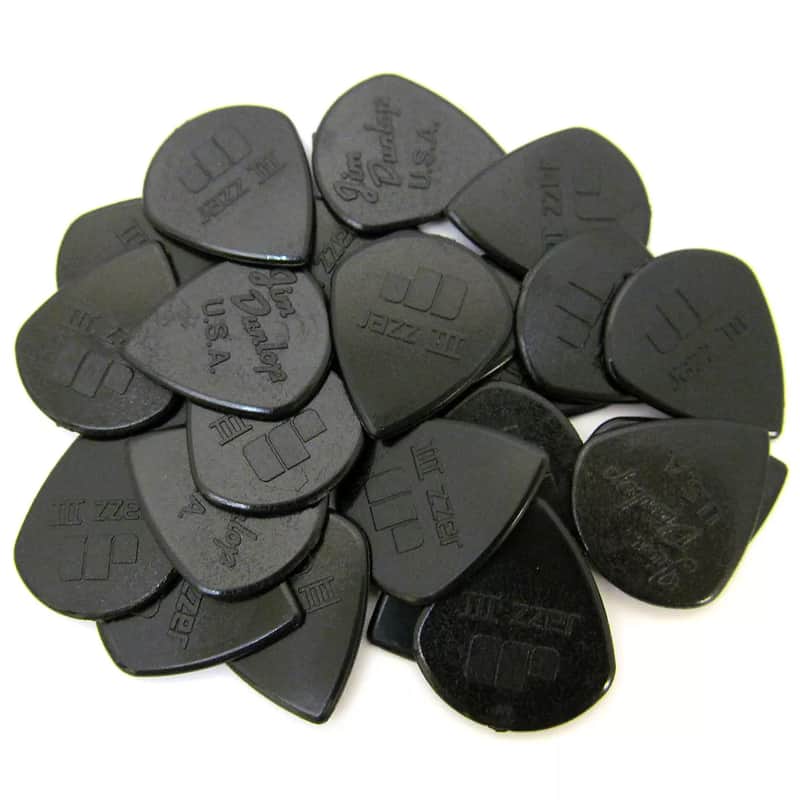 Dunlop 47R3S "Stiffo" Nylon Jazz III 1.38mm Sharp Point-Tip Guitar Picks (24-Pack) image 1