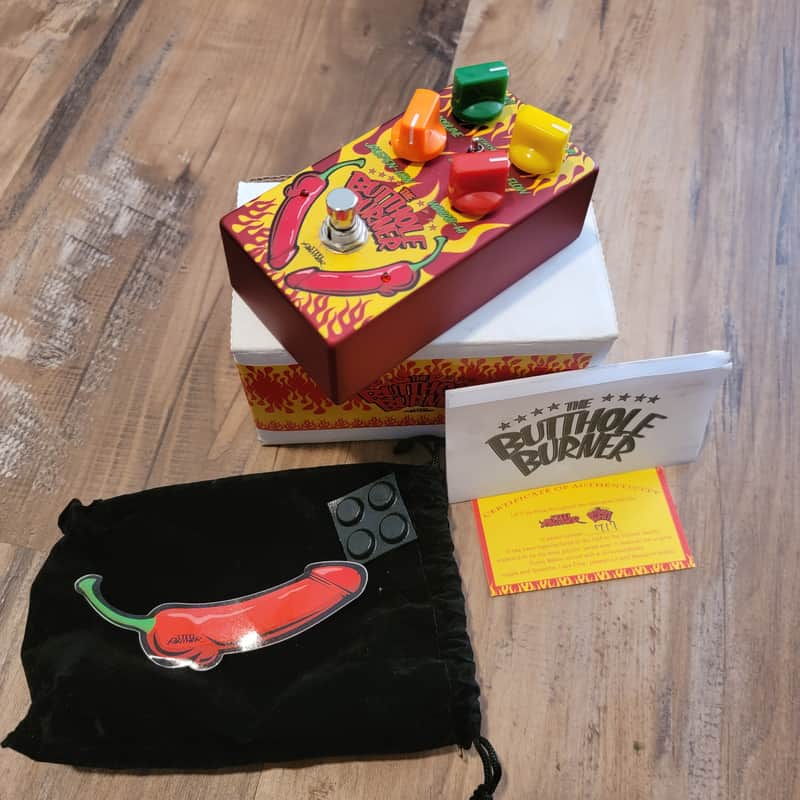 Steel Panther The Butthole Burner V3.20a Guitar Distortion Effect Pedal Graphic MINT Store Display image 1