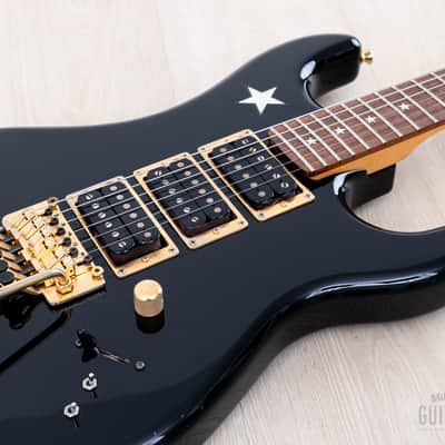 1980s Kramer Richie Sambora RS Jersey Star Black HHH Superstrat, 100% Original image 6