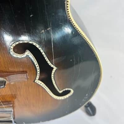 Vintage Harmony Broadway Archtop Guitar, Tobacco Burst, 1950s (Used) image 12