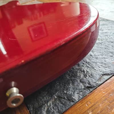 Hondo H-80-CH short-scale bass body vintage 1970s - Red image 10