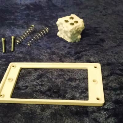 Kramer Bright White Humbucker Pickup Ring neck image 2