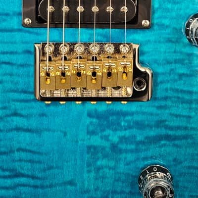PRS SE Custom 24 Semi-Hollow Piezo Electric Guitar - Lake Blue image 3