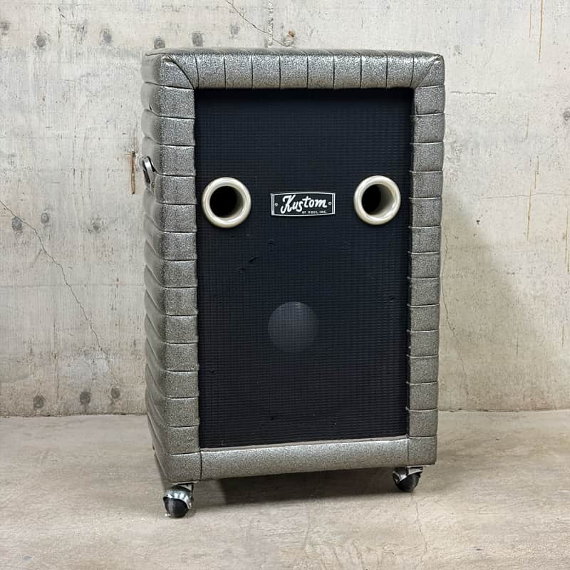 Vintage 70s Kustom 1x15 Bass Cab - JBL D140F - Charcoal Silver Sparkle - 8 ohm image 1