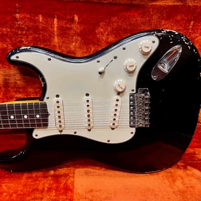Fender Old & Real Stratocaster Pre-L Slab Board 1960 - Old Black Refinish image 7