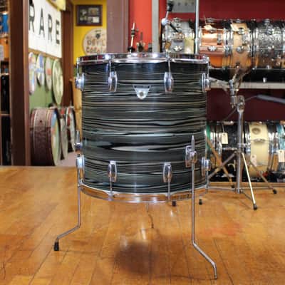 1970s Ludwig 16x16 Standard Floor Tom in Blue Strata image 1