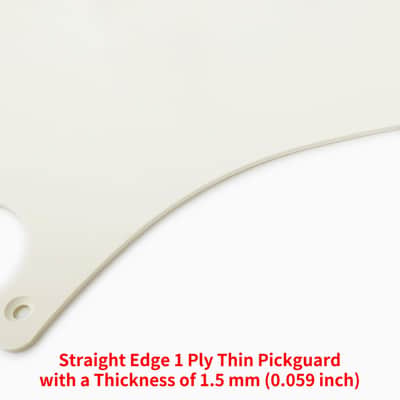 Vintage Original '51–'59 5-Hole Tele Pickguard 1.5mm/0.059inch Thin Thickness Straight Edge 1 Ply Tele Scratch Plate for USA/Mexican Vintage Style Telecaster JT/HB-19 Vintage White image 3