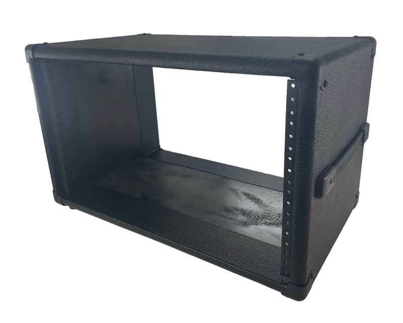PROCRAFT 6U 12" Deep Rack Case in Black Tolex Wrap - Side Handle Black Hardware image 1