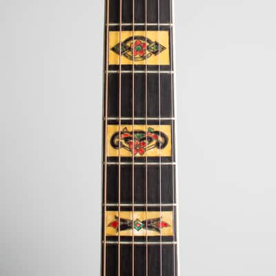 Bacon & Day  Ne Plus Ultra Troubadour Model 3R Arch Top Acoustic Guitar (1933), ser. #33241, vintage tweed hard shell case. image 8