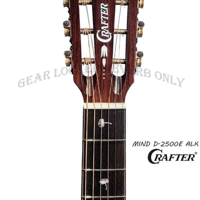 Crafter MIND D-2500e ALK DL Dreadnought all Solid Flamed koa acoustic guitar image 9