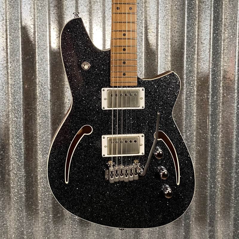 Reverend Kingbolt Air HH Black Sparkle Semi Hollow Guitar #70944 image 1