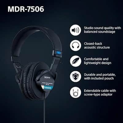 Sony MDR-7506 Professional Studio Monitor Headphones image 4