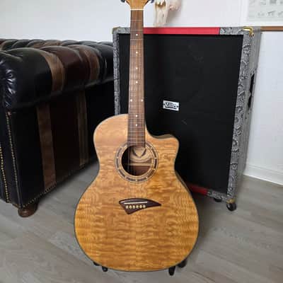 Dean Exotica Acoustic Wlectric Guitar Quilted Ash Quilt Top Active Pre-Amp with XLR Output image 2