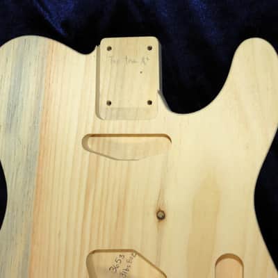 1 Piece Aged Pine Telecaster Tele Body Standard 3lbs 8oz  #3653 USA IMPORT CHARGES INCLUDED image 4