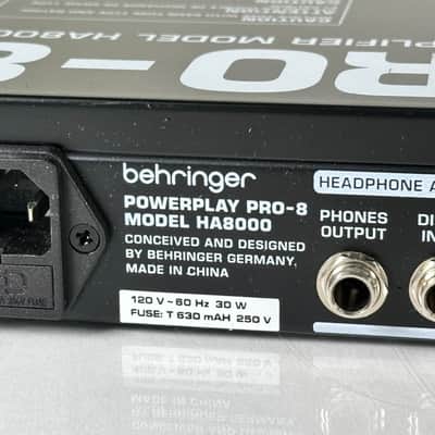 Behringer POWERPLAY HA8000 8-Channel Rack Mount Headphone Distribution Amp image 15