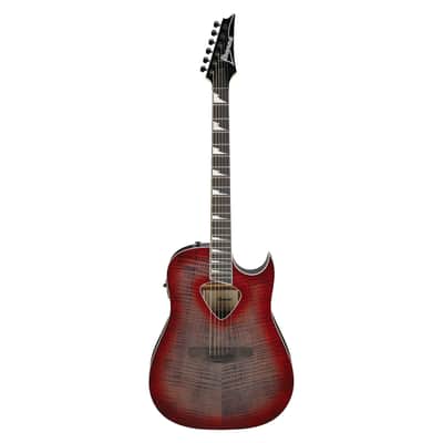 Used Ibanez ALT50FA Acoustic-Electric Guitar - Red Doom Burst High Gloss image 2
