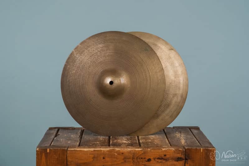 1970s Zildjian Hollow Logo New Beat Hi Hats - 13" image 1