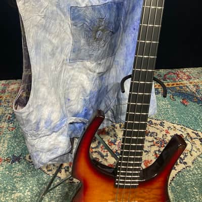Tom Hamilton's Aerosmith, Parker - FB4 Fly Bass, Sunburst PLUS Stage Worn Leather Vest! (TH2 #29) image 6