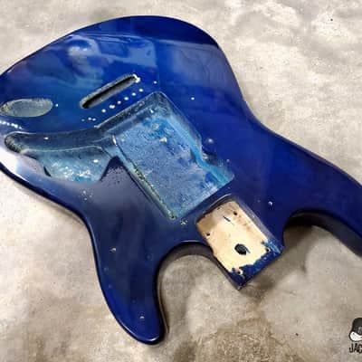 Guitar Fetish Paulownia ULTRA Lightweight Stratocaster Guitar Body (2000s, Sapphire Trans) image 5