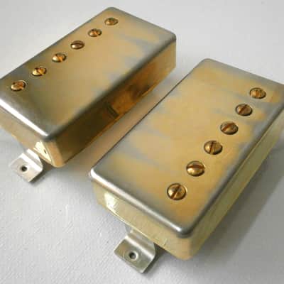 AGED Relic Humbucker PAF pickups GOLD PLATED 1958 1959 1960 Vintage P.A.F. LP SG 50s image 8