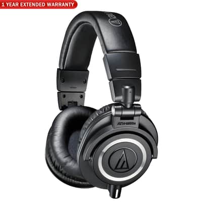 Audio-Technica ATH-M50X Professional Studio Headphones (Black) + Warranty Bundle image 2
