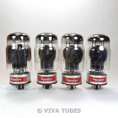 NOS NIB Ip Matched Quad (4) Original Genalex GOLD LION KT88 [6550] Vacuum Tubes image 2