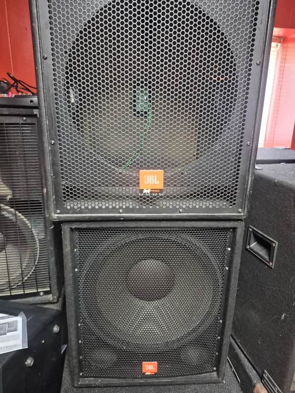 JBL 418s speaker enclosure pair image 1